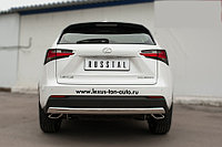 Защита заднего бампера d75х42 (дуга) Lexus NX 200 (F-Sport) 2014-17