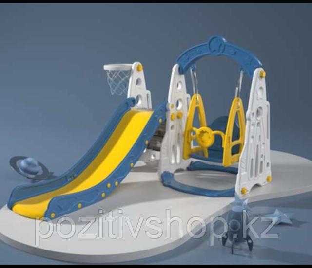 Детский комплекс с горкой и качелей 405-1