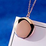 Кулон-медальон "Медальон для фото" розовая позолота, фото 2