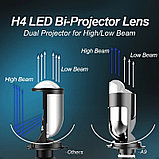 Светодиодные лампы с двойными линзами Bi-LED A82 H4 Mini Lens, фото 2