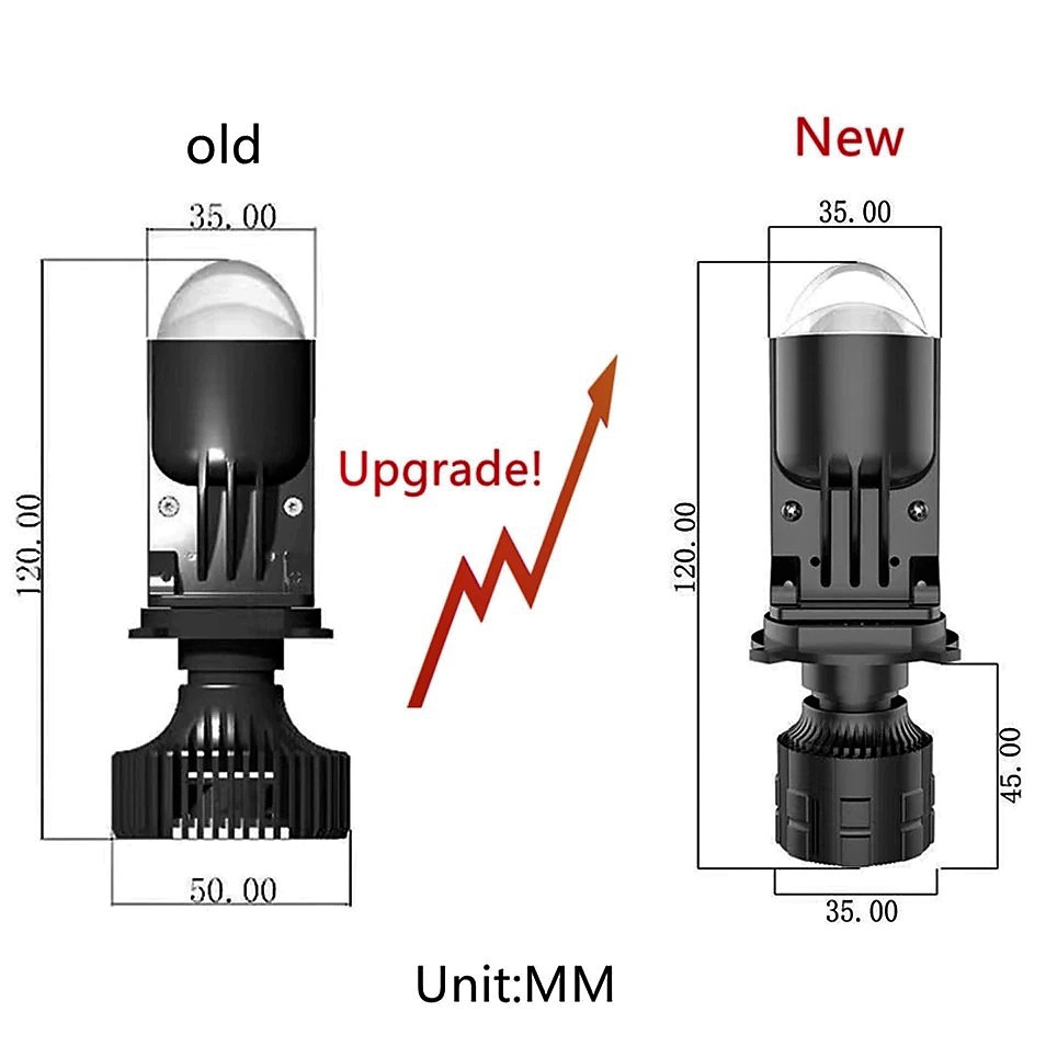 Светодиодные лампы с двойными линзами Bi-LED A82 H4 Mini Lens - фото 4 - id-p105882962