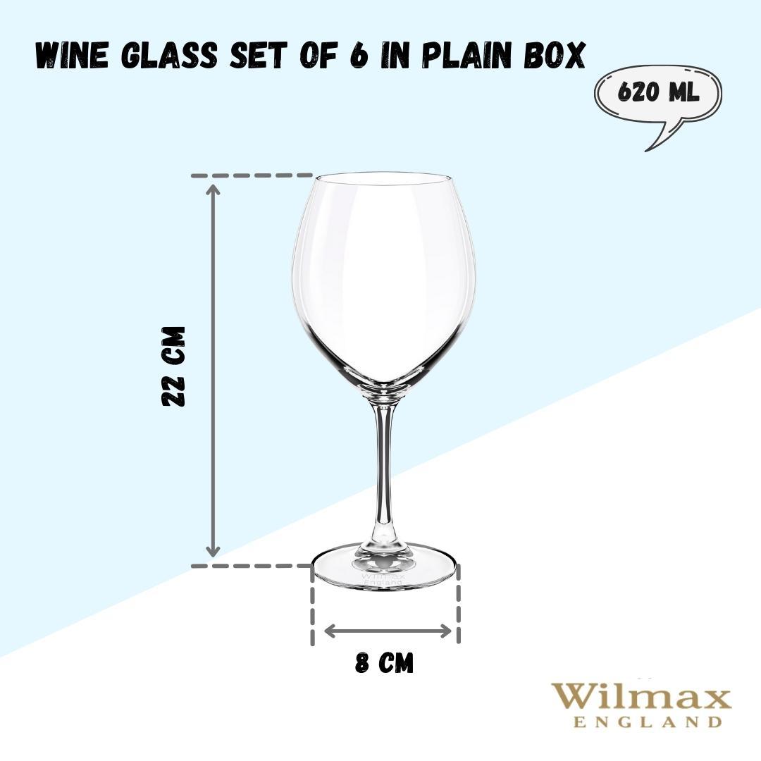 Набор бокалов для вина 620 мл Wilmax 6 шт. (888011) - фото 2 - id-p105891012
