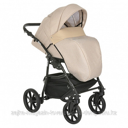 PITUSO Коляска 2 в1 Nino короб+прогулка Beige+Кожа Beige (id 105896616)