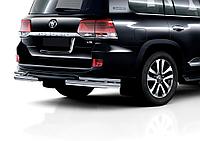 Защита заднего бампера d76+d42 уголки Toyota Land Cruiser 200 Executive 2016-2021