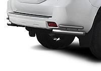 Защита заднего бампера d76+d42 уголки + комплект крепежа RIVAL Toyota Land Cruiser Prado 2009-2013