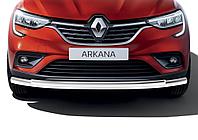 Защита переднего бампера d57+d42 + комплект крепежа Rival Renault Arkana 2019-