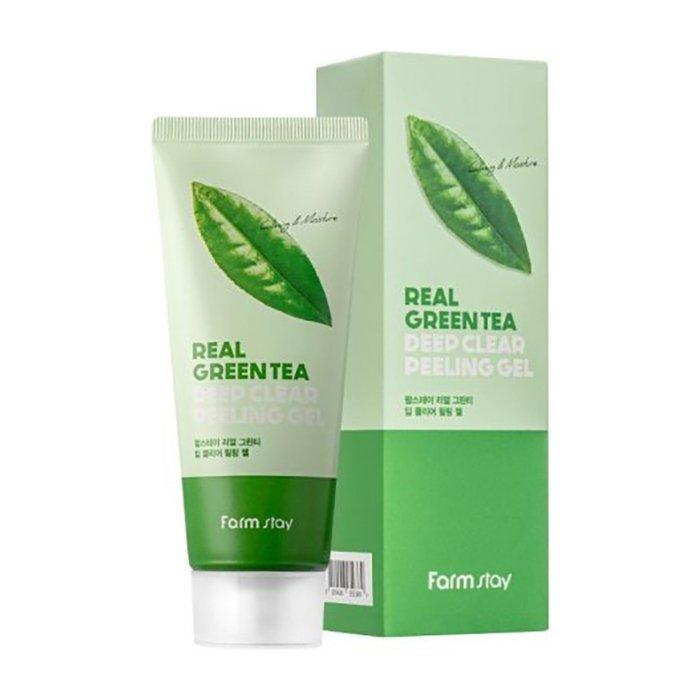 Farmstay Пилинг Гель Для Лица Real Deep Clear Peeling Gel Green Tea 100Ml