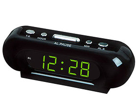 Часы электронные сетевые с будильником LED ALARM CLOCK VST-716 (Синий), фото 3