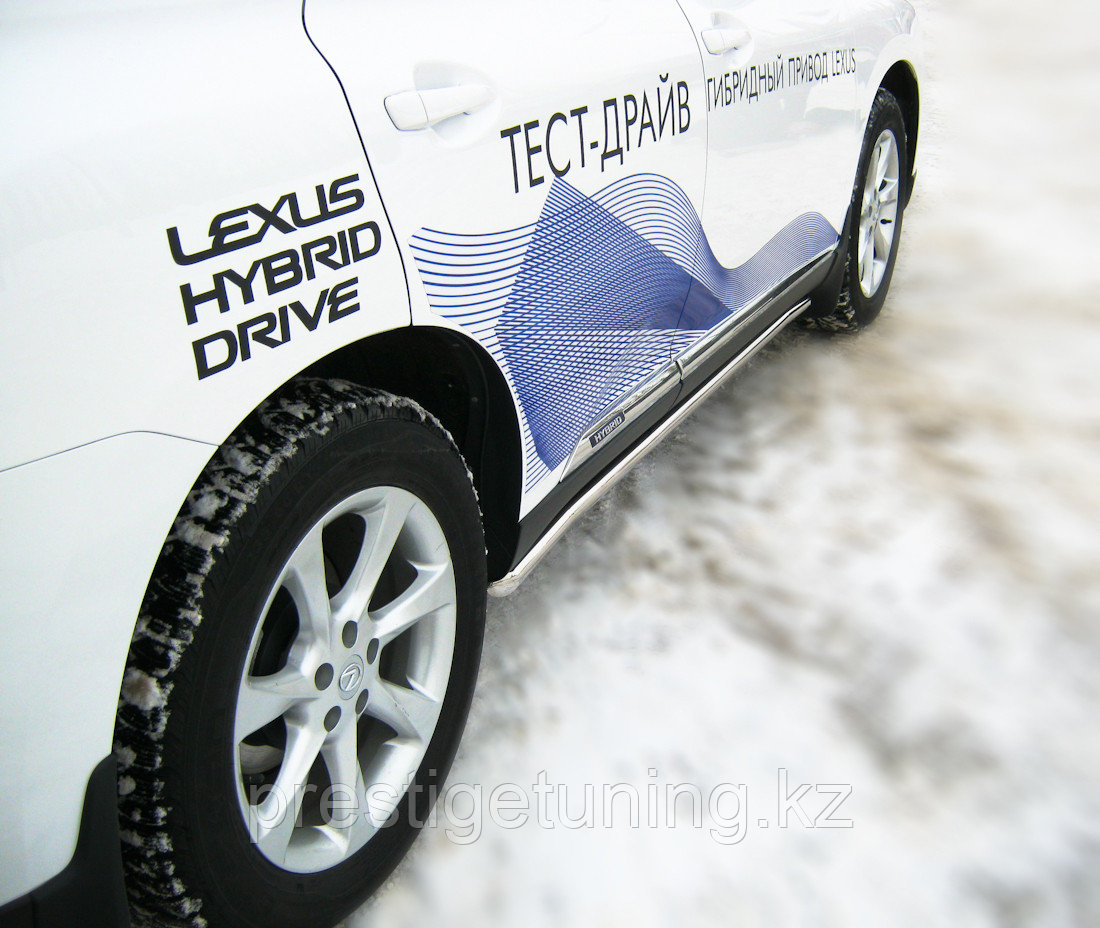 Пороги труба d42 секция (вариант 3) Lexus RX350-450 2009-12 - фото 1 - id-p105908813