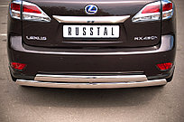 Защита заднего бампера d75х42/75х42 овалы Lexus RX350-450 2009-12