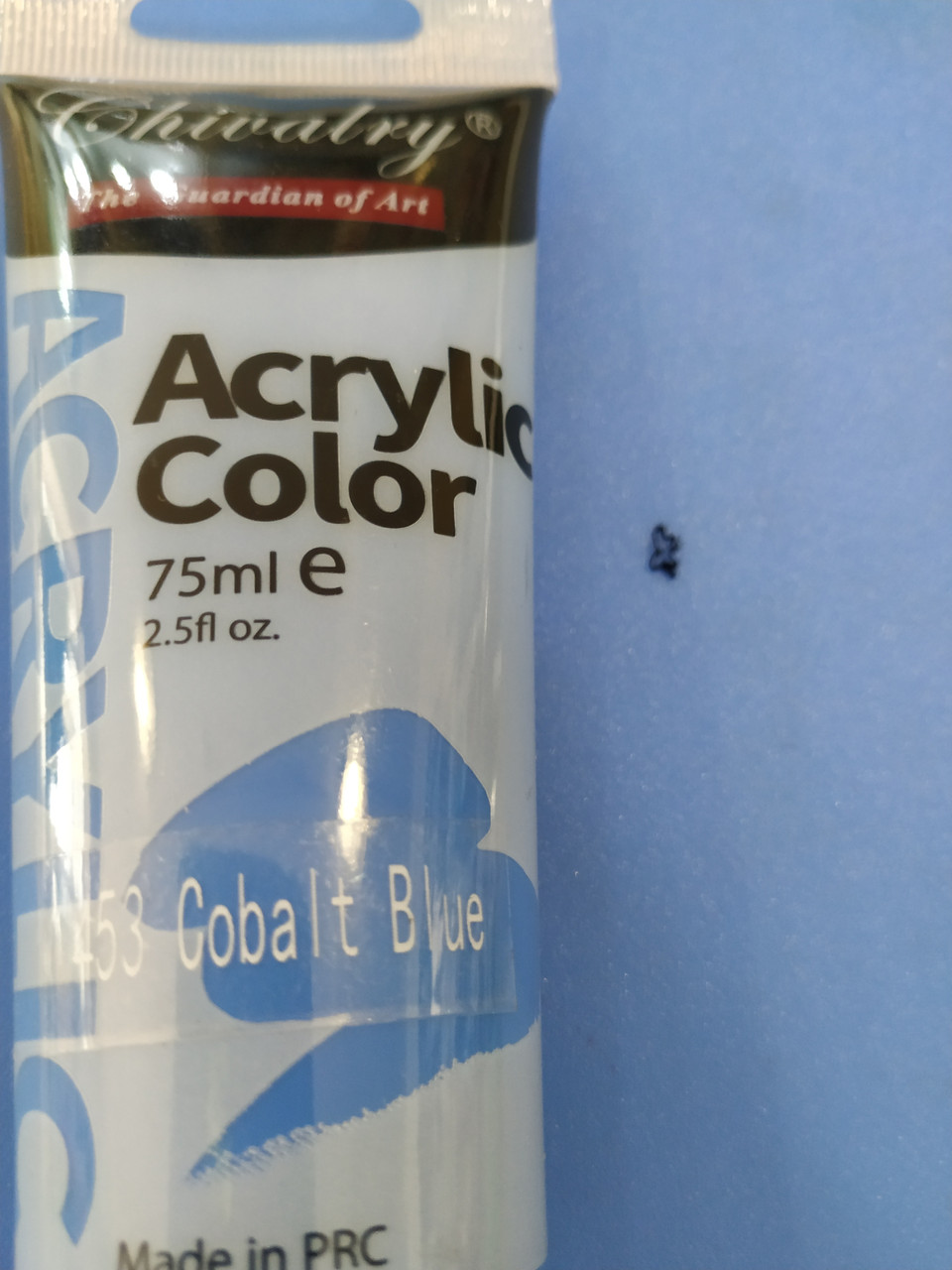 Краска акриловая 75ml в тубе , голубая