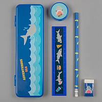 Канцелярский набор принадлежностей "Акула" 5 предметов