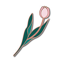 Значок «Тюльпан» в розовом золоте Dotidrop