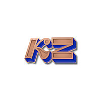 Значок «KZ» розовое золото Dotidrop
