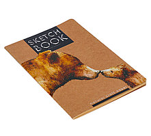 Скетчбук А5, 40 листов Bruno Visconti, обложка крафт-картон, блок 70 г/м2, МИКС
