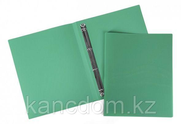 Папка с 4 кольцами Hatber А4 25мм 500мкм - Line Зеленая