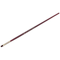 Кисть художественная синтетика бордовая Гамма "Вернисаж", плоская №6, длинная ручка