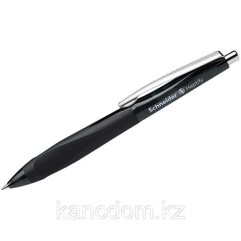 Ручка шариковая автоматическая Schneider "Haptify" черная, 1,0мм, грип