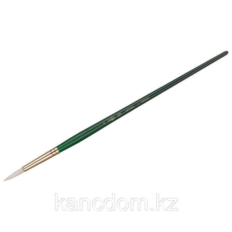 Кисть художественная щетина Гамма "Пейзаж", плоскоовальная №2, длинная ручка