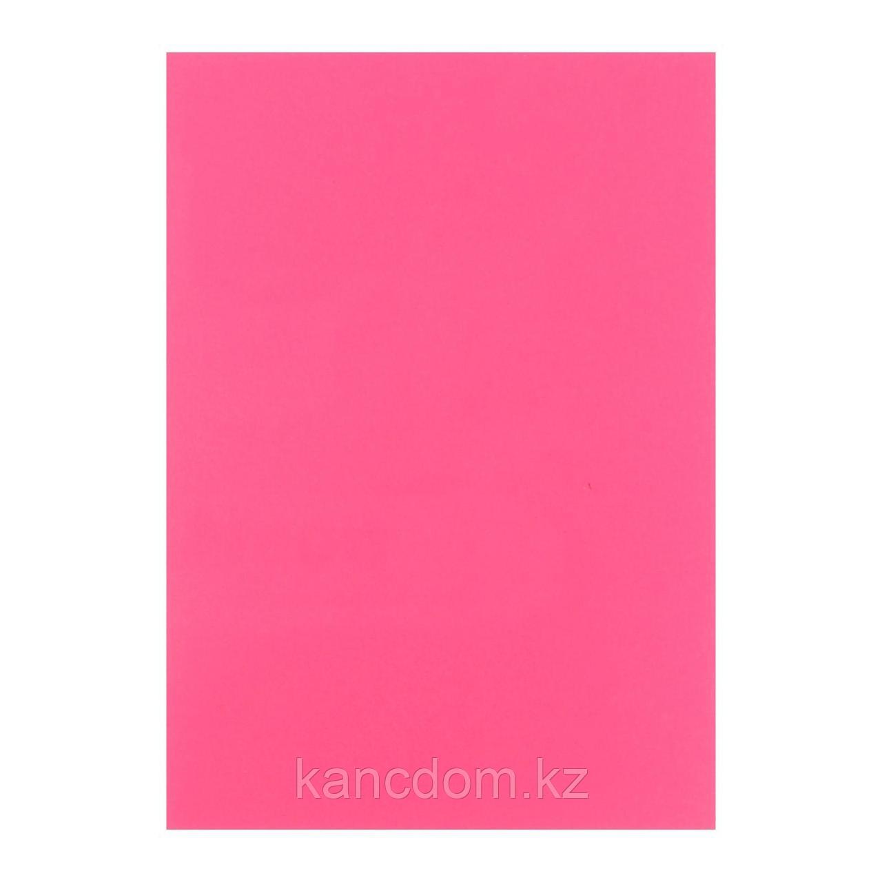 Бумага форматная цветная А4, 100 листов, НЕОН РОЗОВАЯ, 80г/м2, KADISI COLORED OFFICE PAPER
