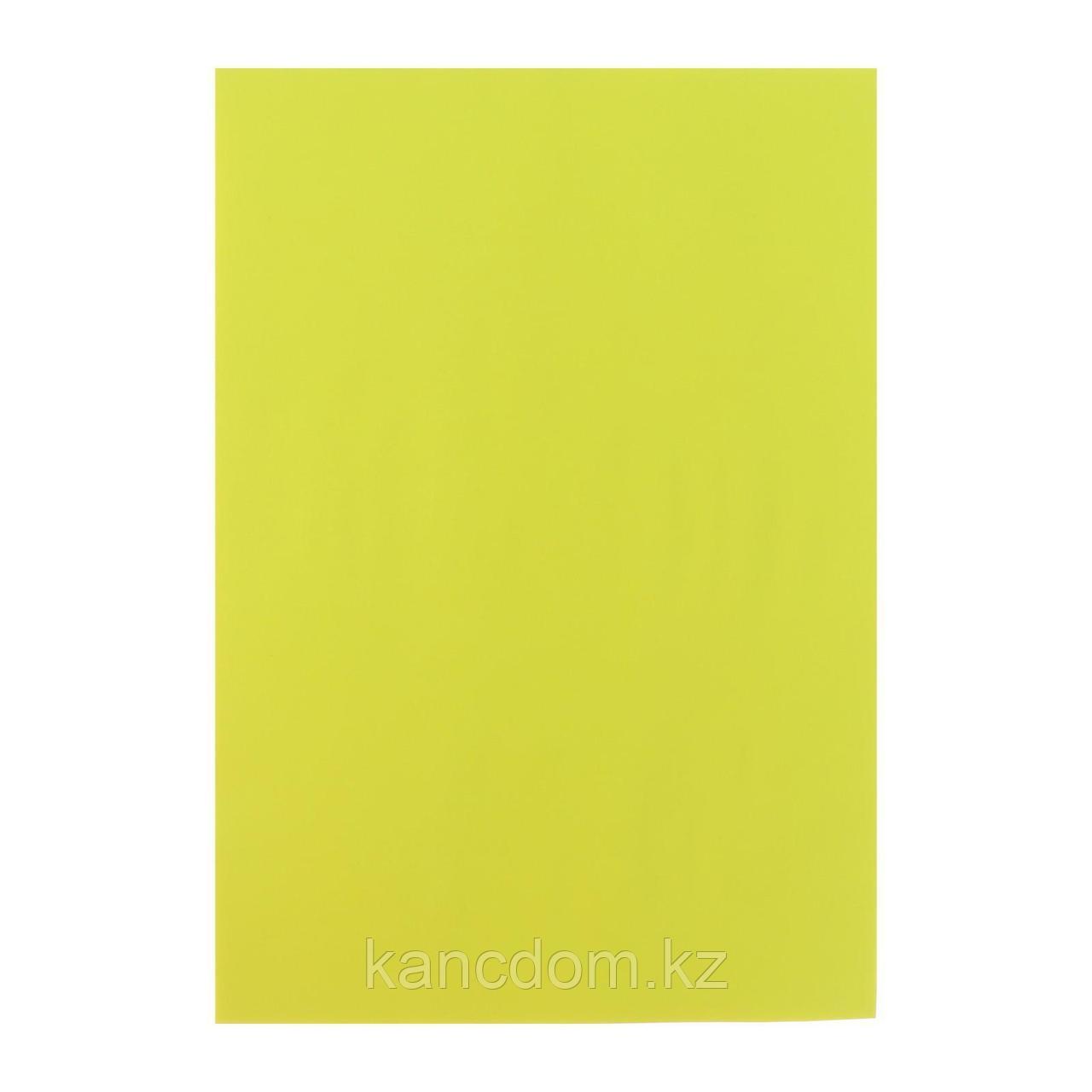 Бумага цветная формат А4, 100 листов, НЕОН ЖЕЛТАЯ, 80г/м2, KADISI COLORED OFFICE PAPER