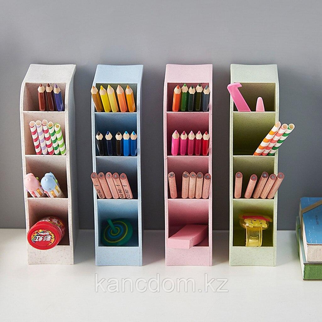 Настольный органайзер 4 секции, пластиковый, Вертикальный