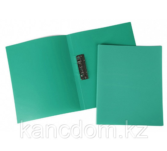 Папка пластиковая "Hatber", А4, 500мкм, 14мм, металлический зажим, серия "Line - Зелёная"