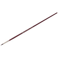 Кисть художественная синтетика бордовая Гамма "Вернисаж", круглая №6, длинная ручка