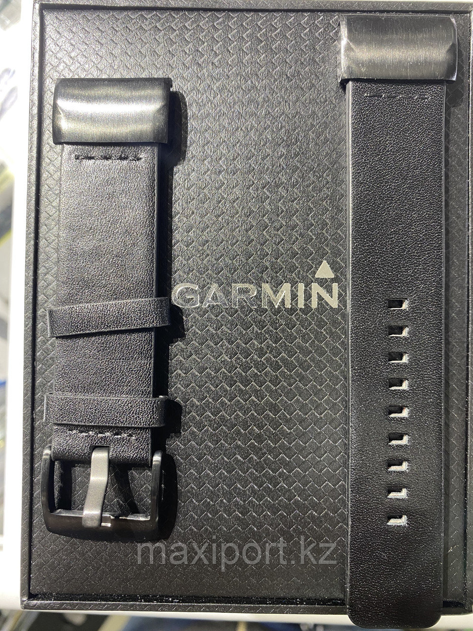 Ремешок кожаный черный 26мм для Garmin Fenix5X, Fenix5X plus, Fenix6X, Fenix6 pro