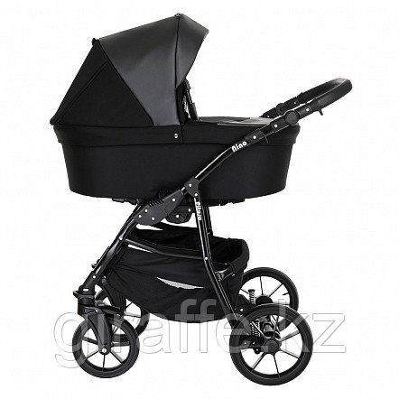 PITUSO Коляска 2 в1 Nino короб+прогулка Black +Кожа Black
