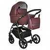 PITUSO Коляска 2 в1 Nino короб+прогулка Purple +Кожа Metalic Purple, фото 2
