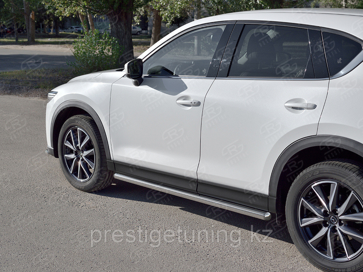 Пороги труба d63 (вариант 3) Mazda CX-5 2017-по н.в