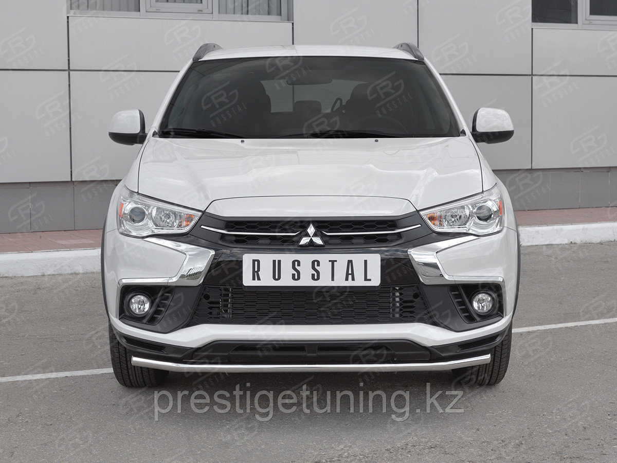 Защита переднего бампера d42 секции  Mitsubishi ASX 2016-20