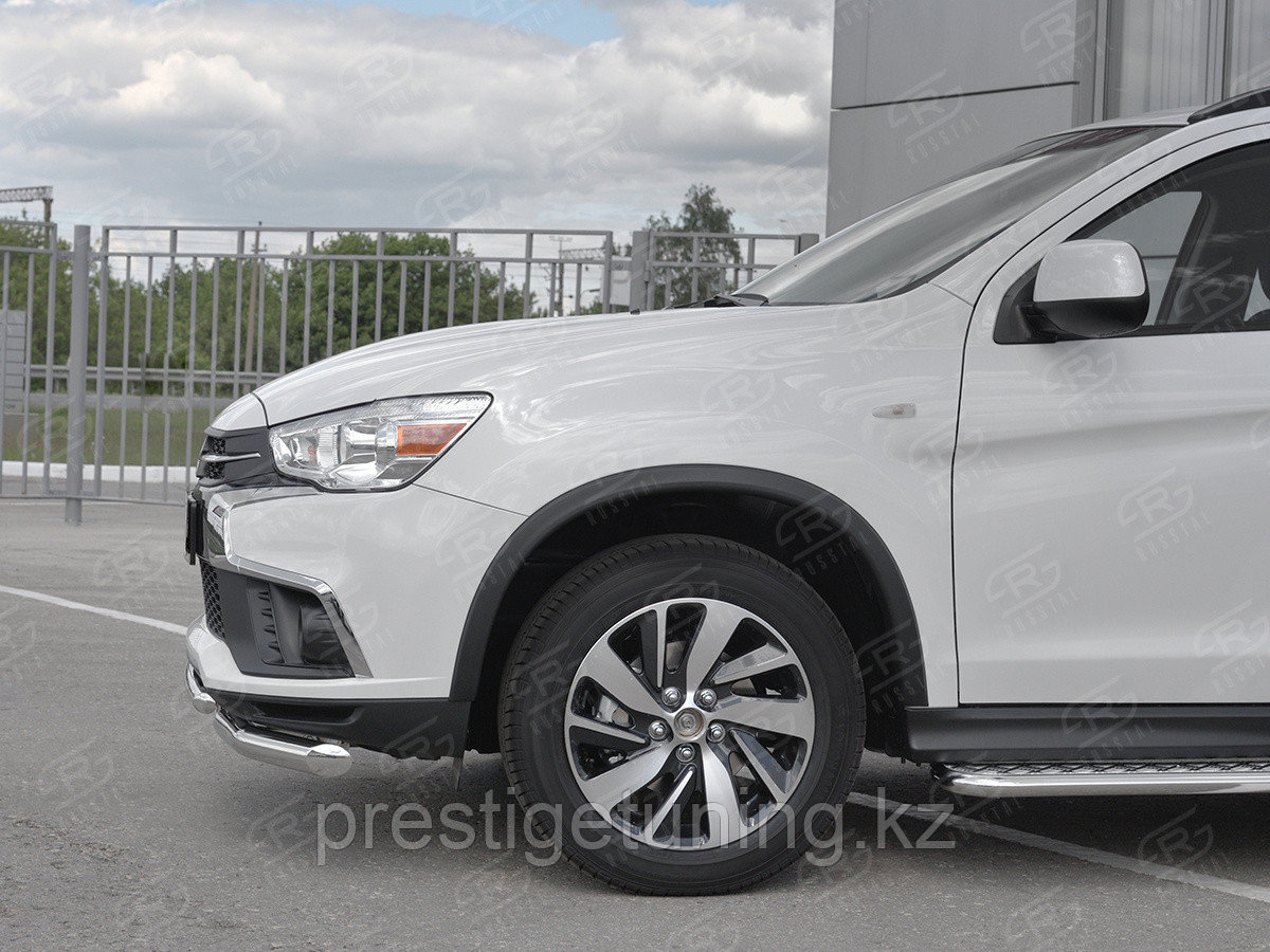 Защита переднего бампера d63 секции-d42 дуга Mitsubishi ASX 2016-20 - фото 3 - id-p105911935