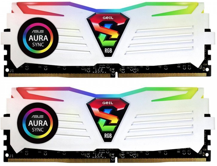 Оперативная память 16GB Kit (2x8GB) GEIL DDR4 2400MHz SUPER LUCE RGB WHITE GLWS416GB2400C17DC