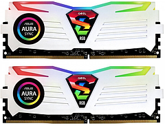 Оперативная память 16GB Kit (2x8GB) GEIL DDR4 2400MHz SUPER LUCE RGB WHITE GLWS416GB2400C17DC