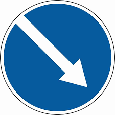 Дорожный Знак 4.2.2 Объезд препятствия слева (700мм) инженерная пленка - фото 1 - id-p105916597