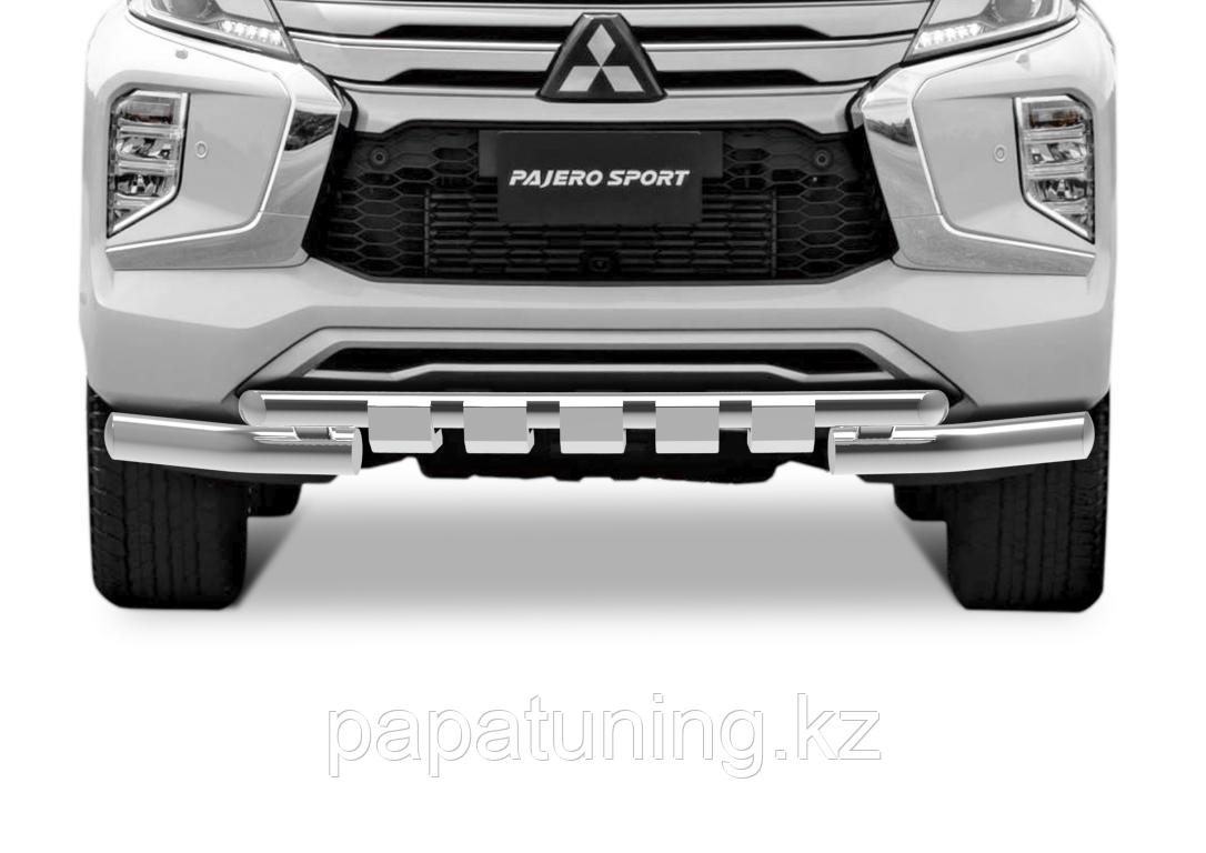 Защита переднего бампера Mitsubishi Pajero