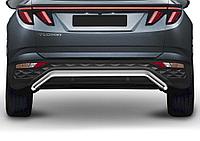 Защита заднего бампера d57 "скоба" + комплект крепежа RIVAL Hyundai Tucson 2021-