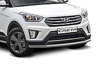 Защита переднего бампера d57 + комплект крепежа RIVAL Hyundai Creta 2016-2021