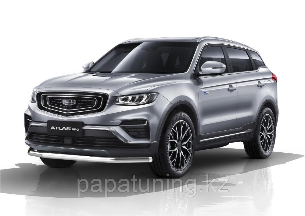 Защита переднего бампера d57 + комплект крепежа RIVAL Geely Atlas Pro 2021- - фото 2 - id-p105899692