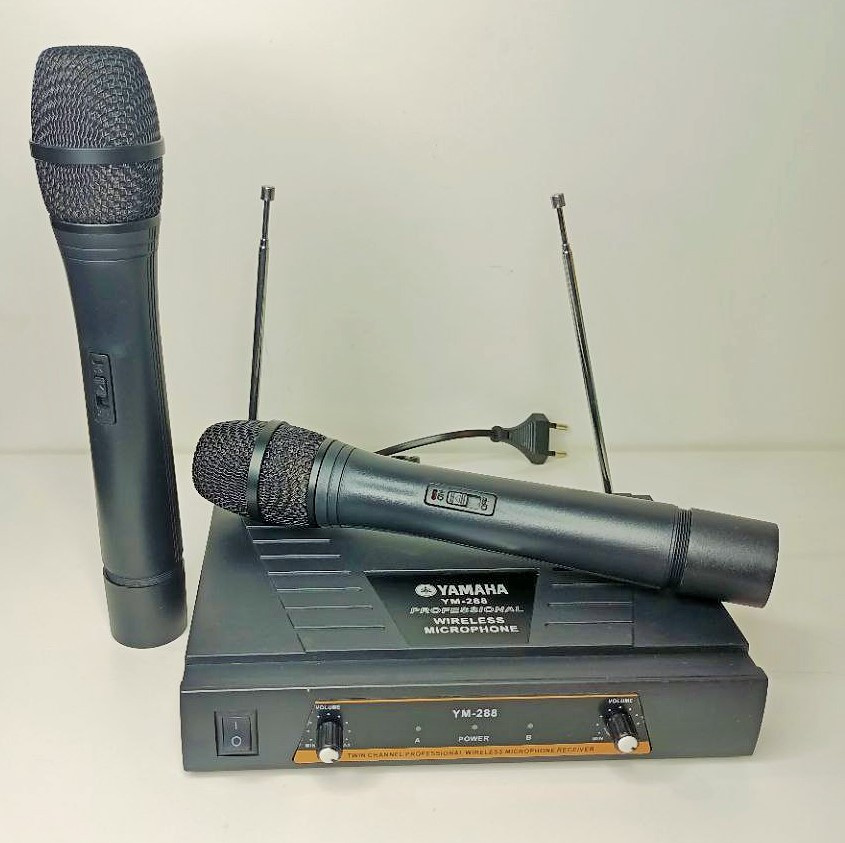 Микрофон вокальный беспроводной YAMAHA YM-288, система микрофонов 2 в 1 - фото 1 - id-p105916966