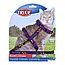 Trixie Шлейка для кошек и мелких собачек с рисунком, нейлон 22-36см/10мм, поводок 1,20м, фото 4