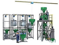 Мини завод (линия) по производству сухих строительных смесей. от 20 тонн/смена