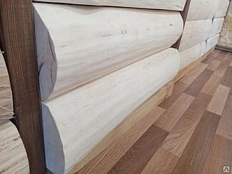 Горбыль липовый (Блок-хаус) без лыка, шлифованный 30-60х100-180 мм