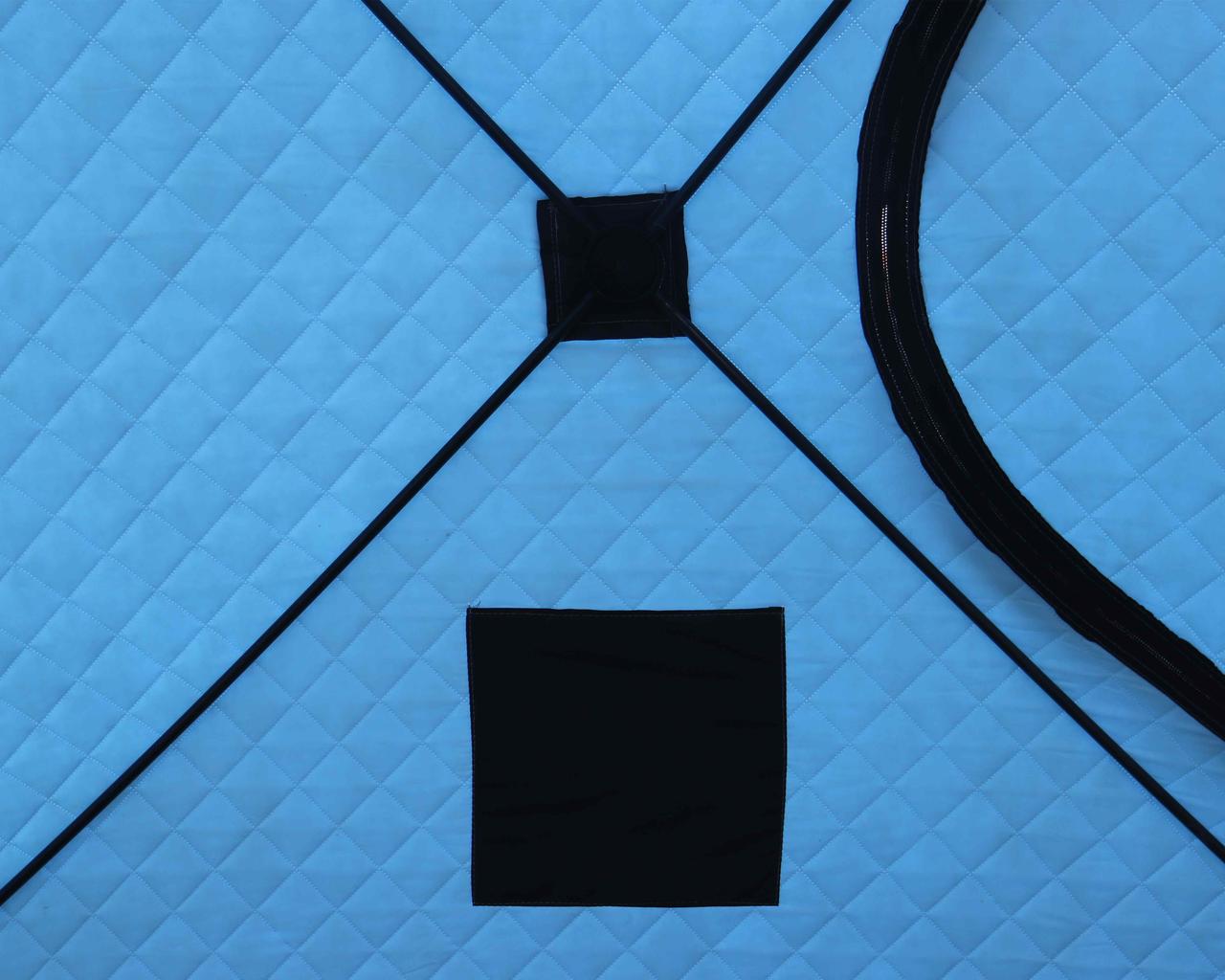 Палатка зимняя куб "HUSKY" М1 PH11 Oxford 210D, 3 слоя, 6 стенная, р.360*190, цвет: синий - фото 5 - id-p105909127