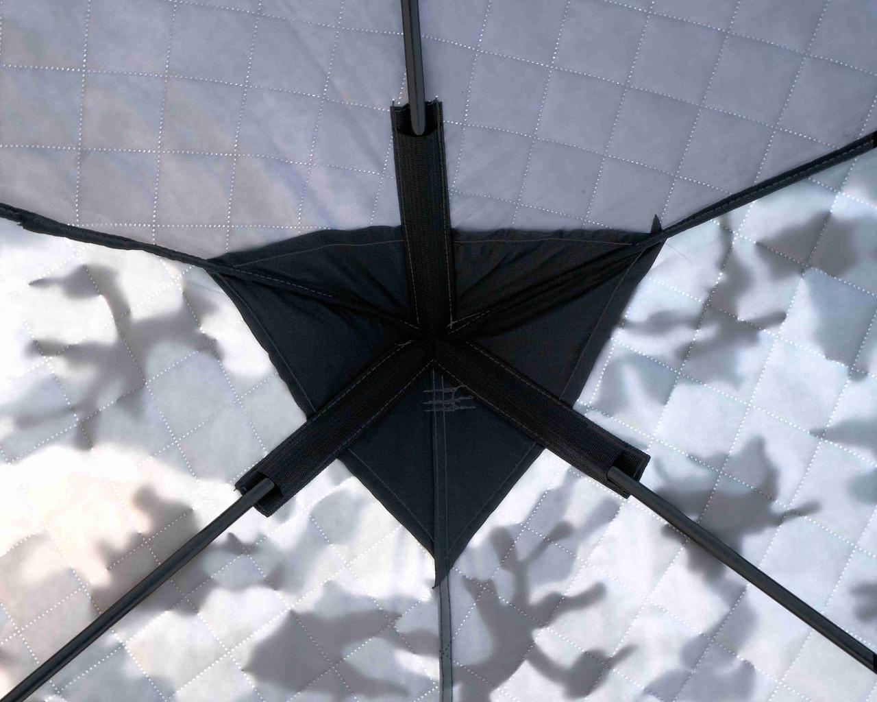 Палатка зимняя куб "HUSKY" М1 PH55 Oxford 210D, 3 слоя, 6 стенная, р.360*190, цвет: камуфляж - фото 6 - id-p105909124