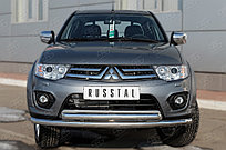 Защита переднего бампера d76/42   Mitsubishi L200 2006-14