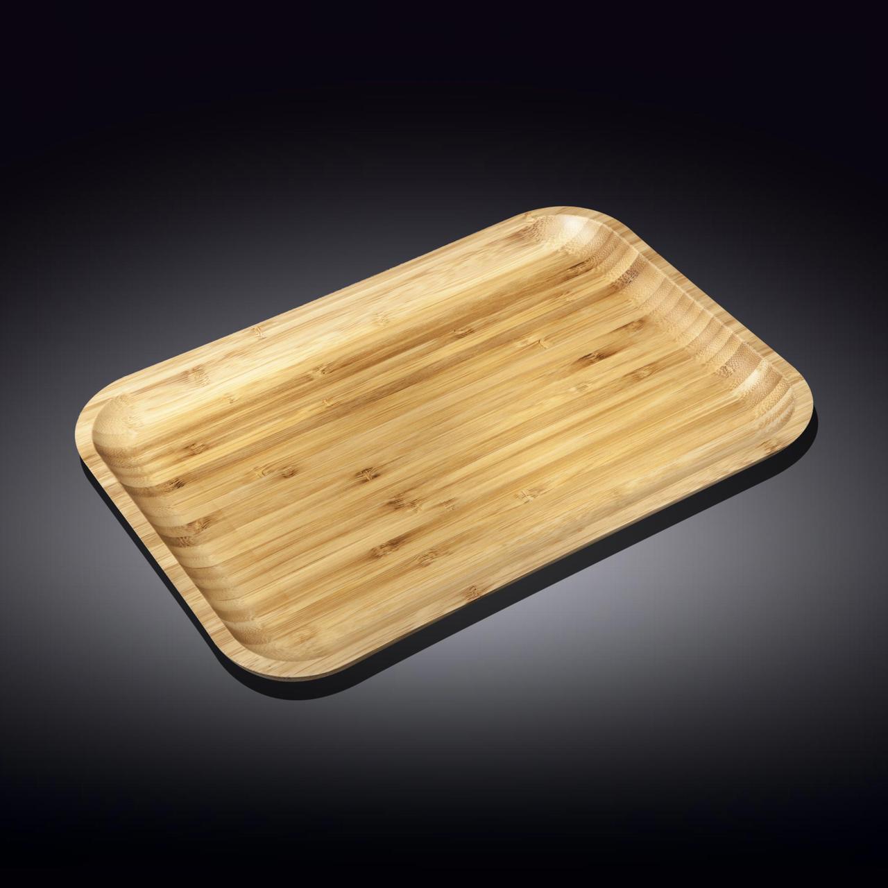 Блюдо прямоугольное для подачи 30.5*20.5 см Wilmax бамбуковое (771054) - фото 1 - id-p106003323