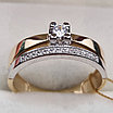 Кольцо 18р золото 585 пробы с фианитами, 3.93 гр, фото 5